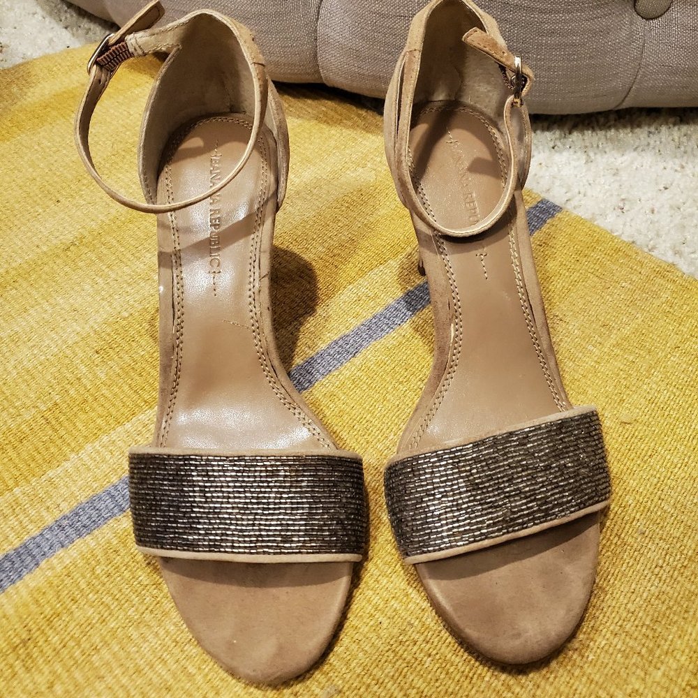 Banana Republic Heeled Sandal - Brown Suede